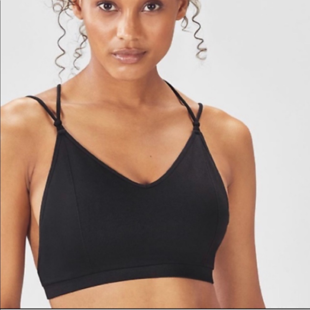 White Fabletics Sports Bra